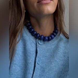 NWT - BaubleBar Joan Semi Precious Beaded Necklace in Lapis